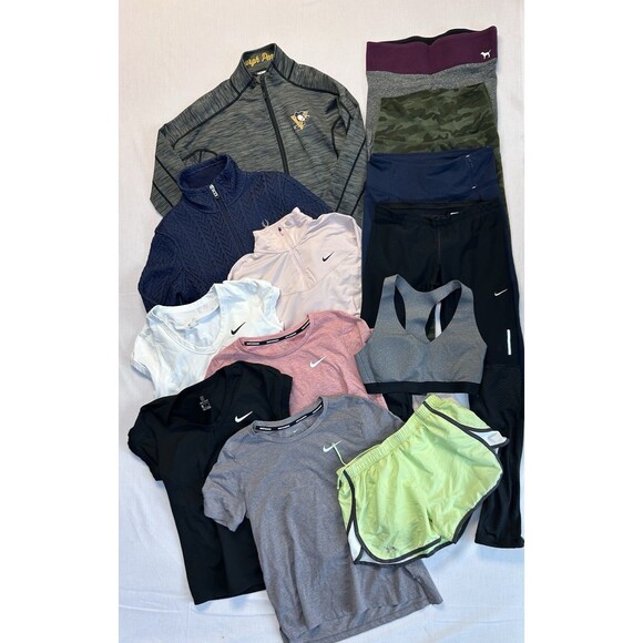 Women’s Workout Clothes Athletic Assorted Lot Of 13 Under Armour Nike Pink Small - Picture 1 of 5